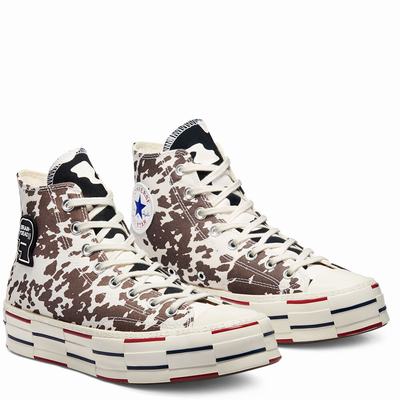 Férfi Converse x Brain Dead Chuck 70 Magasszárú Cipő CO1803279 Bézs/Fekete